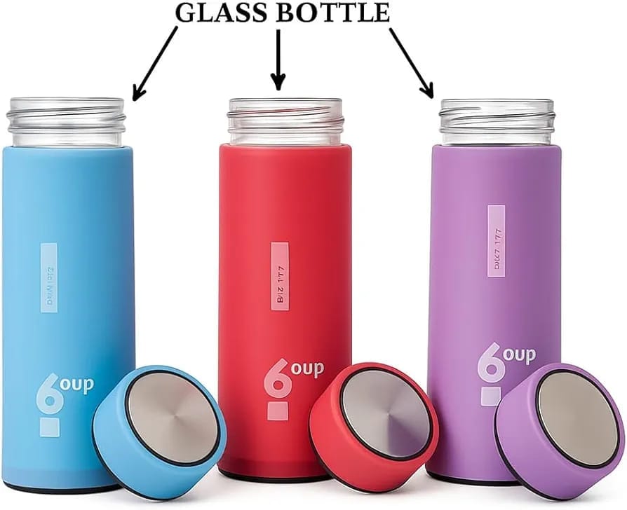 Premium Reusable Water Bottle | BPA-Free Plastic & Glass | Leakproof Design