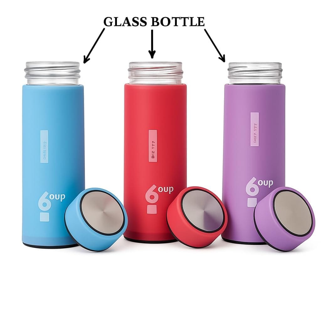 Premium Reusable Water Bottle | BPA-Free Plastic & Glass | Leakproof Design